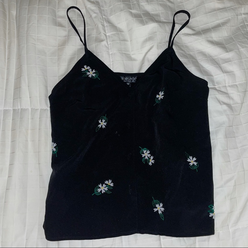 Daisy camisole blouse with beading detail